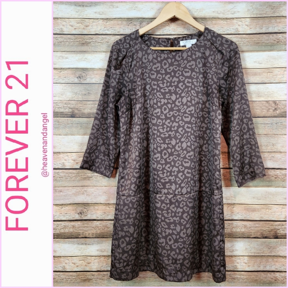 Forever 21 Essentials Animal Print Drop Waist Dress /Tunic